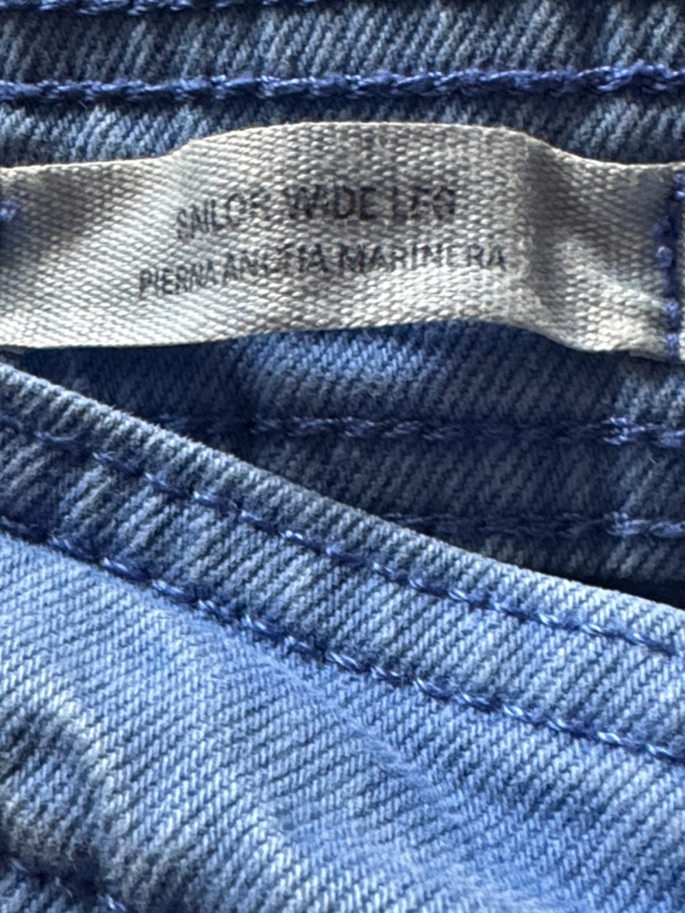 High-Rise Wide Leg Ankle Jeans in Bright Blue - Picture 5 of 7